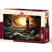 ART PUZZLE Puzzle Maják v bouři 1500 dílků