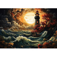 ART PUZZLE Puzzle Maják v bouři 1500 dílků