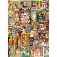 ART PUZZLE Puzzle Secesní plakát 1500 dílků