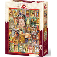 ART PUZZLE Puzzle Secesní plakát 1500 dílků