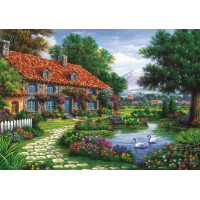 ART PUZZLE Puzzle Zahrada s labutěmi 1500 dílků