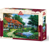 ART PUZZLE Puzzle Zahrada s labutěmi 1500 dílků