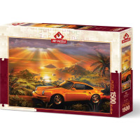 ART PUZZLE Puzzle Žluté Porsche 1500 dílků