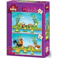ART PUZZLE Puzzle Zvířátka s mláďátky 35+60 dílků