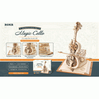 ROBOTIME Rokr 3D dřevěné puzzle Kouzelné violoncello (hrací skříňka) 199 dílků