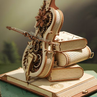 ROBOTIME Rokr 3D dřevěné puzzle Kouzelné violoncello (hrací skříňka) 199 dílků