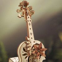 ROBOTIME Rokr 3D dřevěné puzzle Kouzelné violoncello (hrací skříňka) 199 dílků