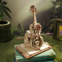 ROBOTIME Rokr 3D dřevěné puzzle Kouzelné violoncello (hrací skříňka) 199 dílků