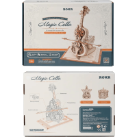 ROBOTIME Rokr 3D dřevěné puzzle Kouzelné violoncello (hrací skříňka) 199 dílků