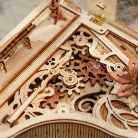 ROBOTIME Rokr 3D dřevěné puzzle Kouzelný klavír (hrací skříňka) 223 dílků