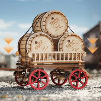 ROBOTIME Rokr 3D dřevěné puzzle Parní stroj 469 dílků