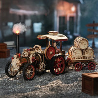 ROBOTIME Rokr 3D dřevěné puzzle Parní stroj 469 dílků