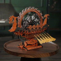 ROBOTIME Rokr 3D dřevěné puzzle Vikingská dračí loď 229 dílků