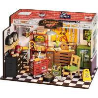 ROBOTIME Rolife DIY 3D dřevěné puzzle Garáž s LED osvětlením 157 dílků