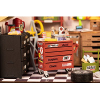 ROBOTIME Rolife DIY 3D dřevěné puzzle Garáž s LED osvětlením 157 dílků