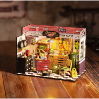 ROBOTIME Rolife DIY 3D dřevěné puzzle Garáž s LED osvětlením 157 dílků