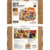 ROBOTIME Rolife DIY 3D dřevěné puzzle Knihkupectví na rohu 108 dílků
