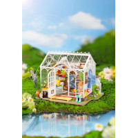 ROBOTIME Rolife DIY 3D dřevěné puzzle Vysněný zahradní dům s LED osvětlením 240 dílků