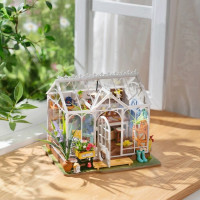 ROBOTIME Rolife DIY 3D dřevěné puzzle Vysněný zahradní dům s LED osvětlením 240 dílků