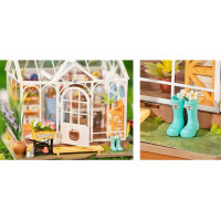 ROBOTIME Rolife DIY 3D dřevěné puzzle Vysněný zahradní dům s LED osvětlením 240 dílků