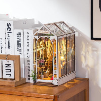 ROBOTIME Rolife DIY 3D Zarážka na knihy: Zahradní domek s LED osvětlením 176 dílků