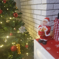 Vánoční dekorační figurka 30 cm Santa Claus - hrající