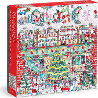 Galison Fóliové puzzle Michael Storrings Vánoční dílna hraček 500 dílků
