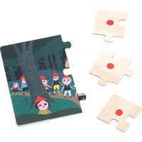 Vilac Dřevěné puzzle O Palečkovi 4 v 1