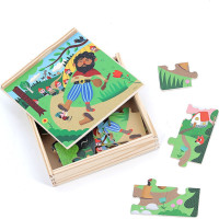Vilac Dřevěné puzzle O Palečkovi 4 v 1