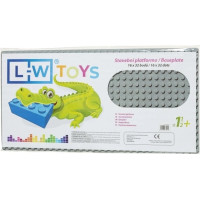 L-W Toys Podložka na stavění - JUNIOR 16x32 bodů šedá