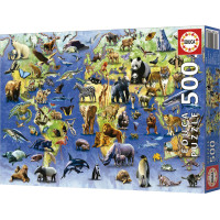 EDUCA Puzzle 100 ohrožených druhů 500 dílků