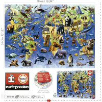 EDUCA Puzzle 100 ohrožených druhů 500 dílků