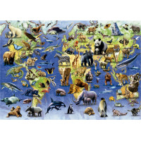 EDUCA Puzzle 100 ohrožených druhů 500 dílků