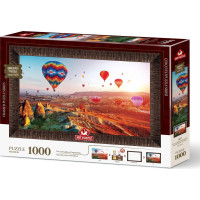 ART PUZZLE Puzzle s rámem a lepidlem 3v1 Balóny nad Kapadokií 1000 dílků