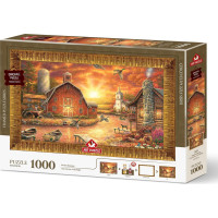 ART PUZZLE Puzzle s rámem a lepidlem 3v1 Za sluncem 1000 dílků