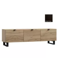 Televizní stolek MODERN - 150x40x35 cm - s madly a nohami, barva: wenge tmavá