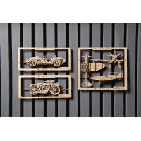 UGEARS 3D puzzle Indie Moto 2,5D 42 dílků