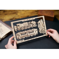 UGEARS 3D puzzle Parní Express 2,5D 79 dílků