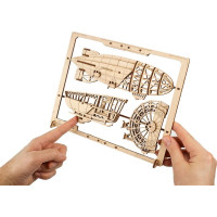 UGEARS 3D puzzle Zeppelin 2,5D 49 dílků