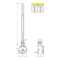 Aqualine Elektrická topná tyč s termostatem, 400 W, bílá TMG301