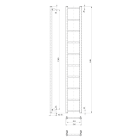 Sapho DINA otopné těleso 250x1680mm, černá mat IR377TB