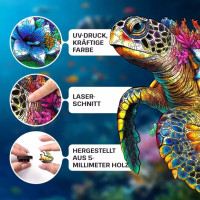 EscapeWelt Dřevěné puzzle Želva 200 dílků