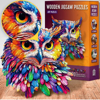 EscapeWelt Dřevěné puzzle Sova 200 dílků