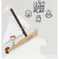 Le Toy Van Dřevěná plachetnice s kapitánem