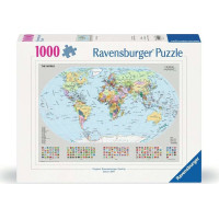 RAVENSBURGER Puzzle Politická mapa světa 1000 dílků