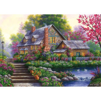 RAVENSBURGER Puzzle Romantická chata 1000 dílků
