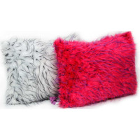 Povlak na polštář FLUFFY 40x50 cm - bílý/šedý