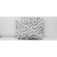 Povlak na polštář FLUFFY 40x50 cm - bílý/šedý