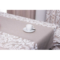 Dekorační ubrus ANGELA 135x220 cm - bílý/béžový