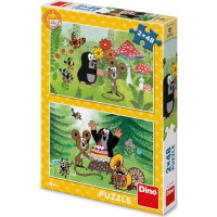Dino Puzzle Krtek: Oslava 2x48 dílků